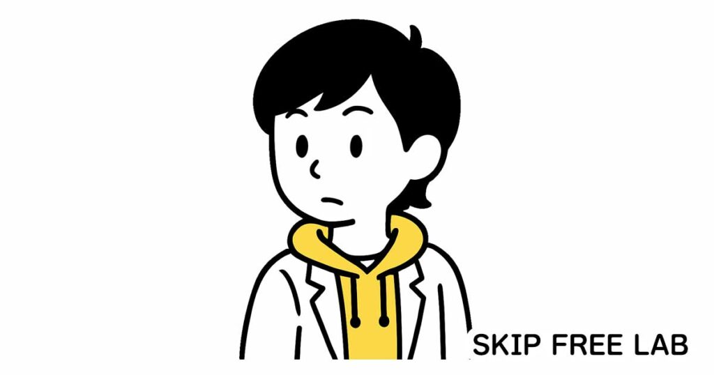 振り返るように後ろを見つめるもえみそ(ブログに意味を感じられず、過去を振り返って立ち止まるイメージ)